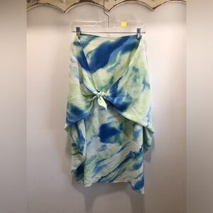 Love Riche Blue and Green Tie-Dye Skirt